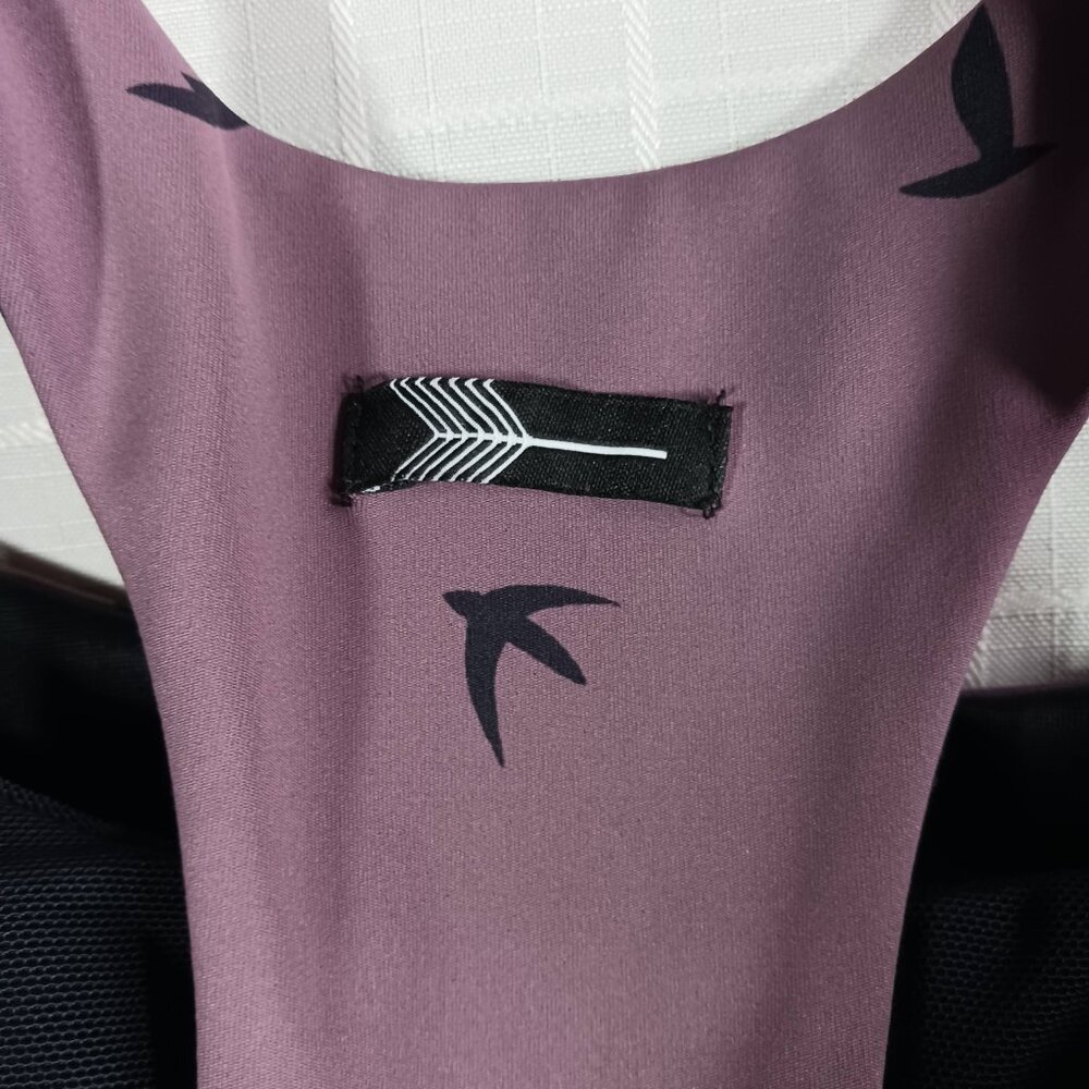 Oiselle Tern it Up Sports Bra Dusty Purple Black Size 34DD - Picture 6 of 6